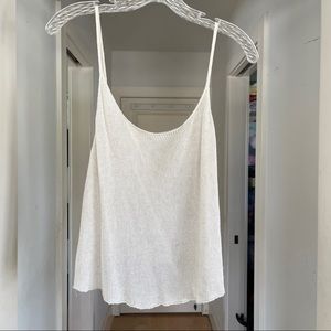 Cream Brandy Melville Knit Tank Top